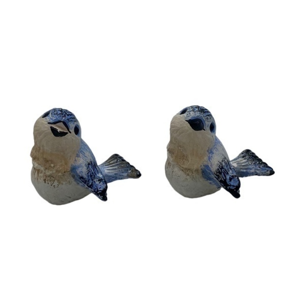 Pottery 2 Pair of Blue Jay Signed Pieces